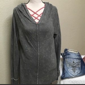 Gilded Intent V Neck lightweight hoodie